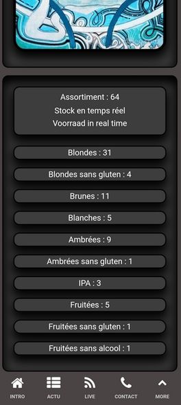 Carte des bières / Bierkaart...